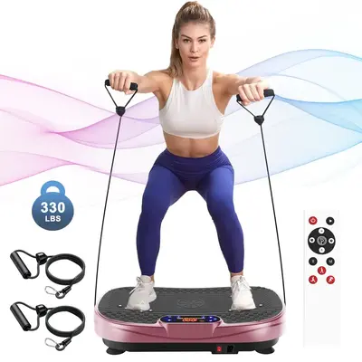 330LBS Vibration Plate Fitness Platform Exercise Machine Vibrating Shaking Full Body Shaker Workout Vibrate Stand Shake Board...