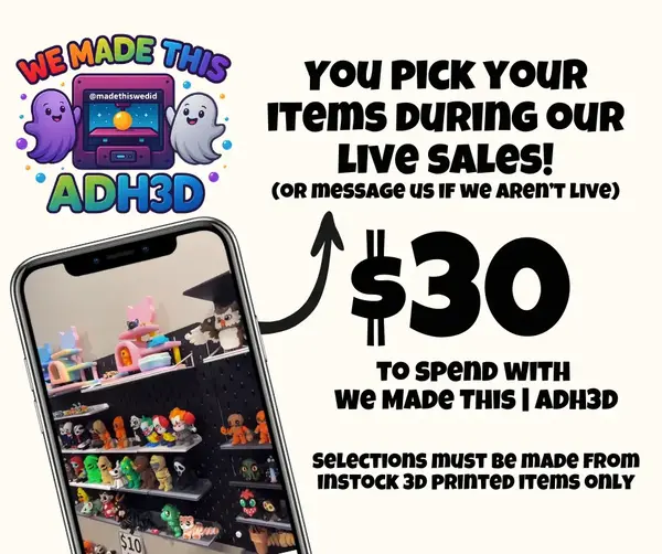$30 We Made This ADHD Box of 3D Printed Items Customize During Live Sale Modern Selections Must Be Made From Instock Items On...