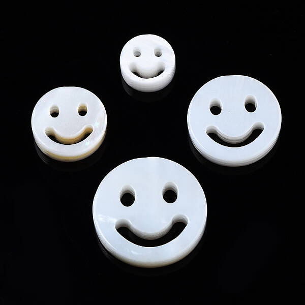 4Pcs 4 Sizes Natural Freshwater Shell Beads