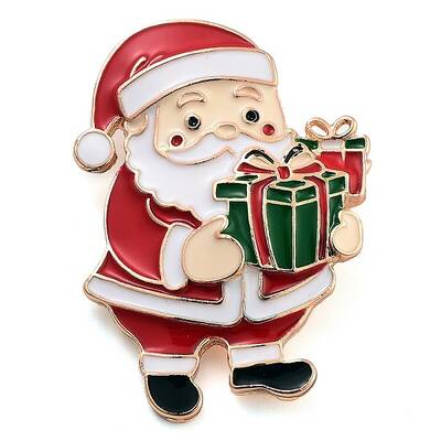 Christmas Theme Alloy Enamel Brooches