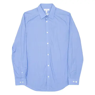 CALVIN KLEIN Mens Shirt Blue Striped Long Sleeve S