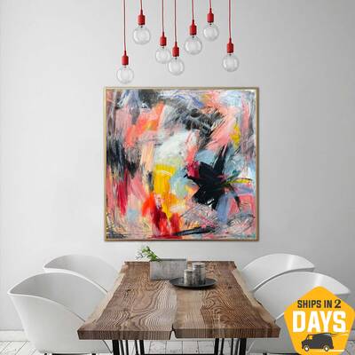 Oversize Abstract Painting On Canvas Colorful Paintings Abstract Art Original Contemporary Art Colorful Wall Art Bedroom Deco...