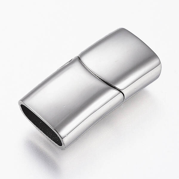 Tarnish Resistant 304 Stainless Steel Magnetic Clasps with Glue-in Ends