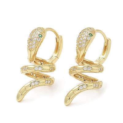 Rack Plating Brass Micro Pave Cubic Zirconia Hoop Earrings