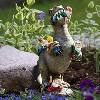 Dinosaur Design Garden Gnome Statue, Garden Decoration, Garden Gnome Statue for Outdoor Yard Lawn Decoration, Home Decor