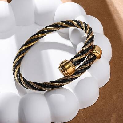 304 Stainless Steel Torque Bangles for Women