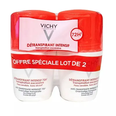 Vichy Cofanetto Di Antitraspiranti A Sfera Contro La Sudorazione Eccessiva (Détranspirant Intensif 72H) 2 X 50 Ml