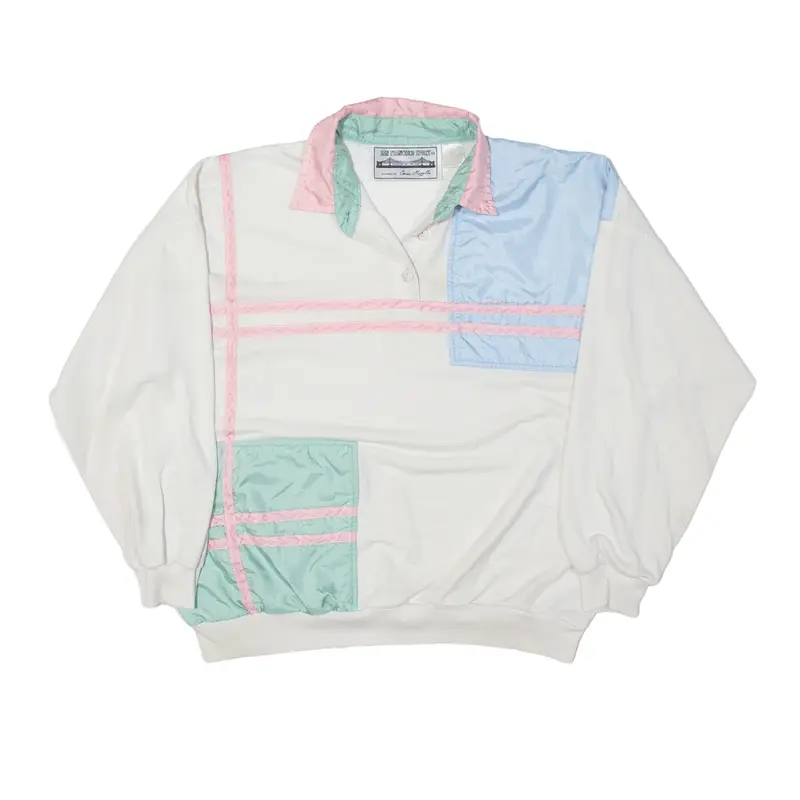 SAN FRANCISCO SPORT By Connie Maggella Sweatshirt Pink Collared 90s Womens L