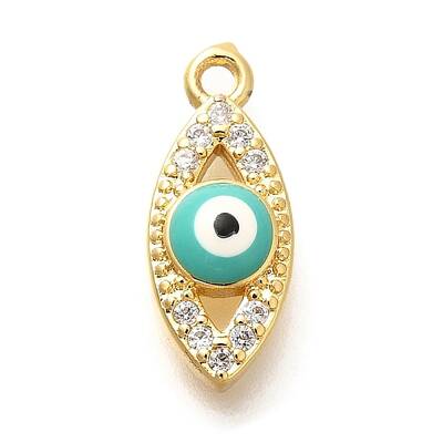 Brass Micro Pave Cubic Zirconia Pendants