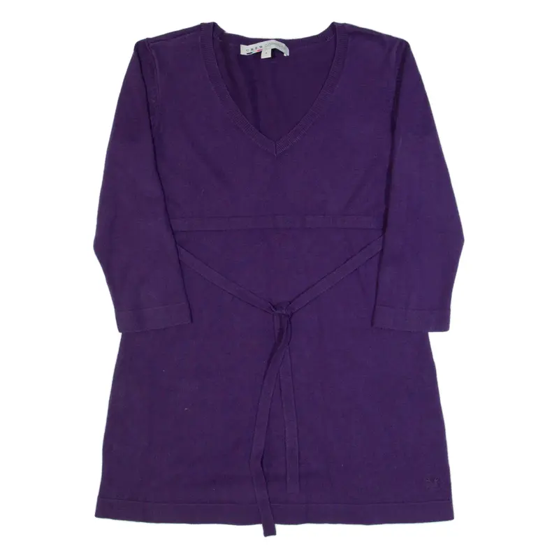 CREW CLOTHING Womens Day Dress Purple Long Sleeve Short UK 8