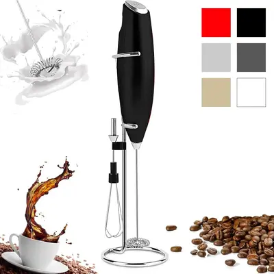 Electric Milk Frother, Battery Powered Handheld Milk Frother (Battery not Included), High-Performance Coffee Frother, Househo...