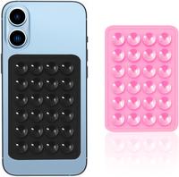 2 Pack Silicone Suction Phone Case Detachable Mount for iPhone and Android Cellphones, Strong Adhesion Holder Hands Free for ...