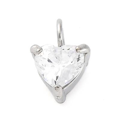 304 Stainless Steel Micro Pave Cubic Zirconia Pendants