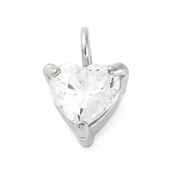304 Stainless Steel Micro Pave Cubic Zirconia Pendants