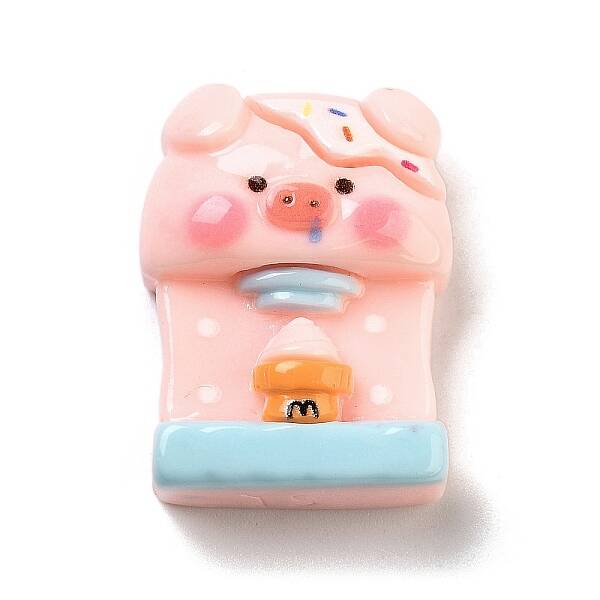 Pig Theme Opaque Resin Cabochons