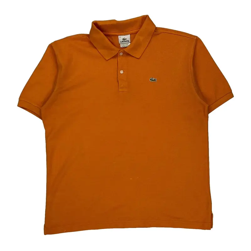 Lacoste Polo Shirt - XL Orange Cotton