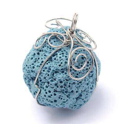 Irregular Synthetic Lava Rock Big Pendants