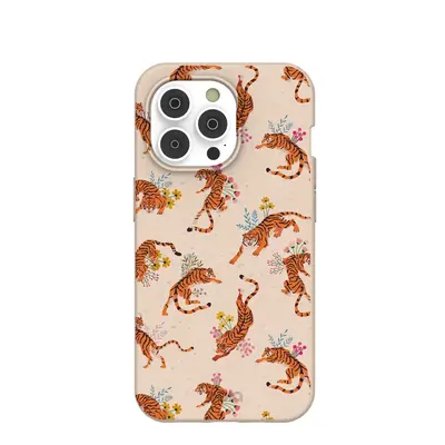 Seashell Whimsical Tigers iPhone 14 Pro Case