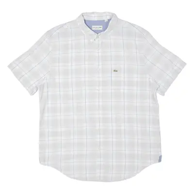 LACOSTE Mens Shirt Grey Plaid XL
