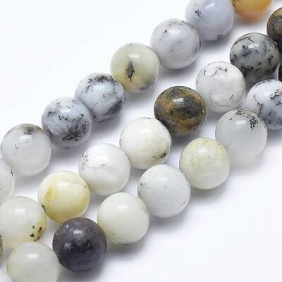 Natural White African Opal Beads Strands