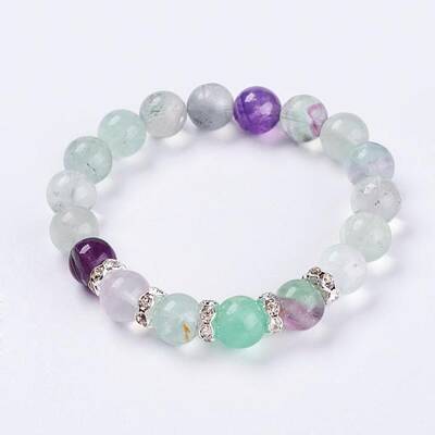 Natural Fluorite Stretch Bracelets