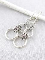 Flower Embossed Dangle Earrings, Women's Trendy Earrings, Retro Jewelry for Party, Daily Clothing Decor, Exquisite Jewelry fo...