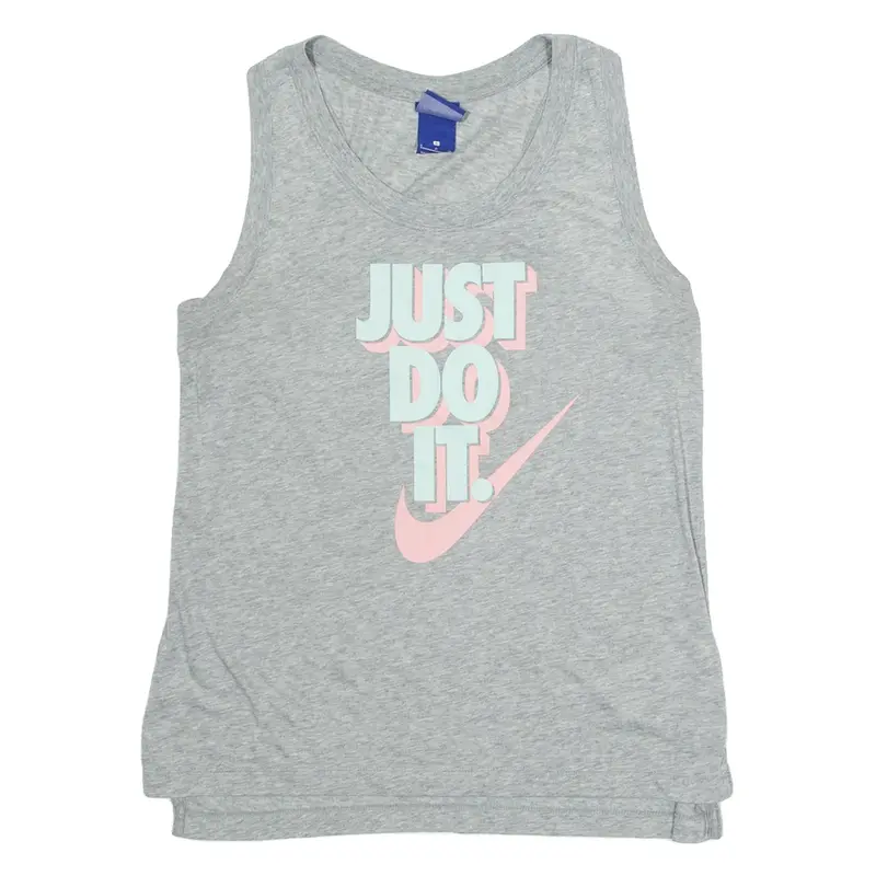 NIKE Womens Vest Grey Sleeveless Crew Neck S