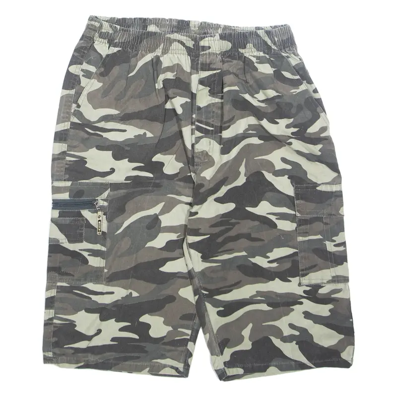 Mens Cargo Shorts Green Camouflage M W28