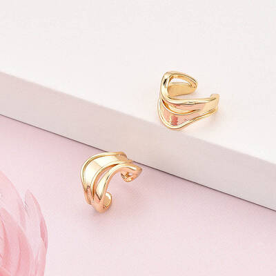 Brass Cuff Earrings