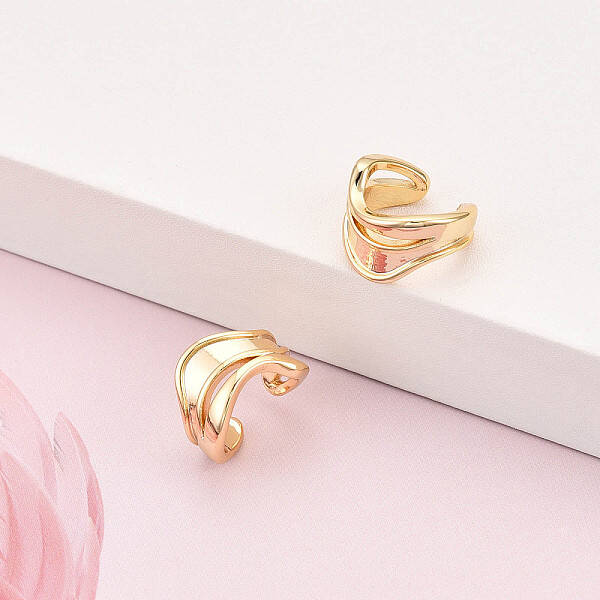 Brass Cuff Earrings