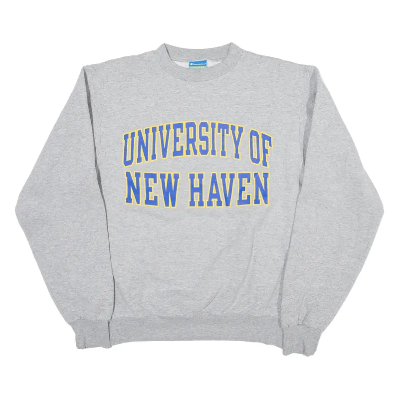 CHAMPION University Of New Haven USA Sweatshirt Grey Mens S