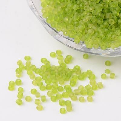12/0 Frosted Round Glass Seed Beads