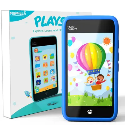 PlaySmart Kids Phone Toys Girls Boys Age 3-12, Camera, 200+ Educational Games, Music Player, 3.97\