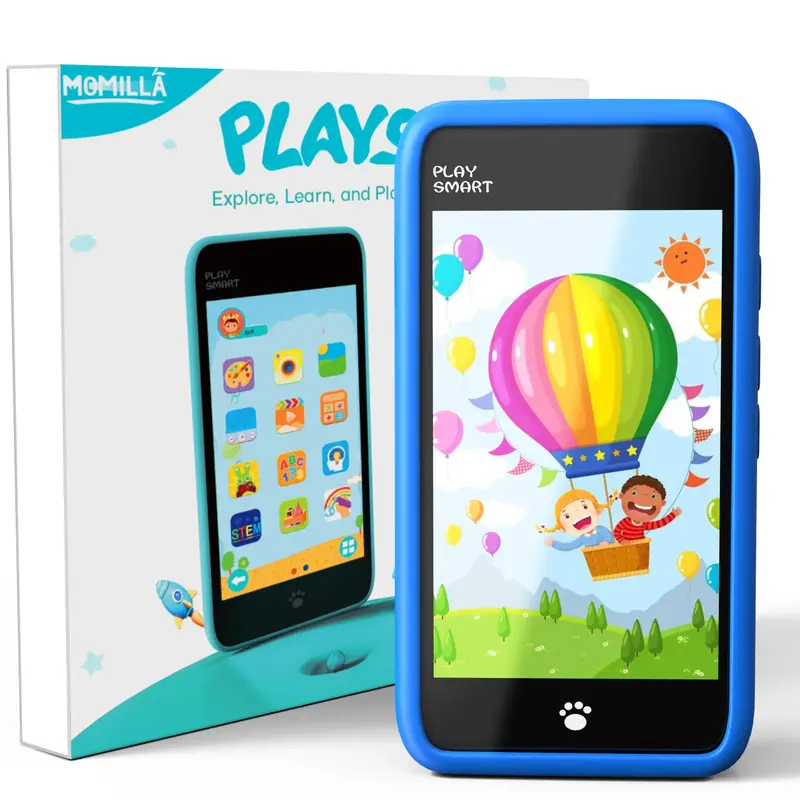 PlaySmart Kids Phone Toys Girls Boys Age 3-12, Camera, 200+ Educational Games, Music Player, 3.97\