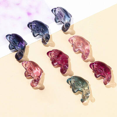 Natural Fluorite Carved Beads