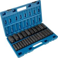 VEVOR Impact Socket Set 1/2 Inches 26 Piece Impact Sockets, Deep Socket, 6-Point Sockets, Rugged Construction, Cr-V, 1/2 Inch...