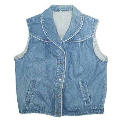 Mens Denim Gilet Blue XL