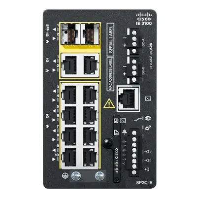 Cisco IE-3100-8P2C-E | Cataylst IE3100 Rugged Series 8 x 10/100/1000Base-T RJ-45 and 2 x 1GbE RJ-45 Uplinks Ports Network Ess...