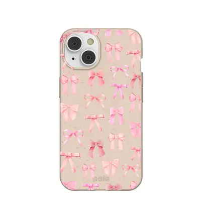 Seashell Rosy Bows iPhone 14/16e Case