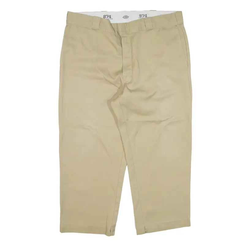 DICKIES 874 Workwear Trousers Beige Regular Straight Mens W38 L23