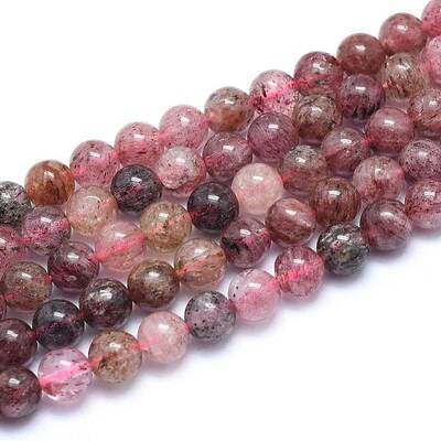 Natural Strawberry Quartz Strands