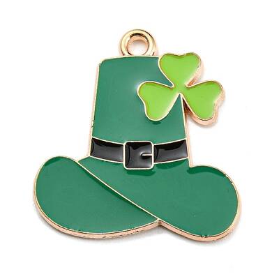 Saint Patrick's Day Alloy Enamel Pendants