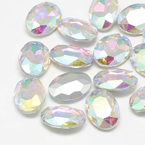 Pointed Back Glass Rhinestone Cabochons