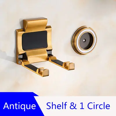 Space Aluminum Hair Dryer Barrel Rack | Color: Antique Gold | style: B