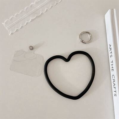 Silicone Love Heart Mobile Straps