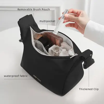 Large-Capacity Makeup Bag & Purse Organizer – Compartmentalized, Portable Women's Travel Organizer