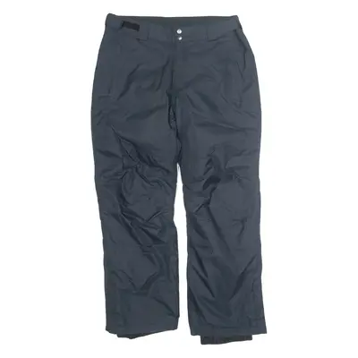 COLUMBIA Insulated Mens Snow Pants Black Nylon Straight L W38 L30