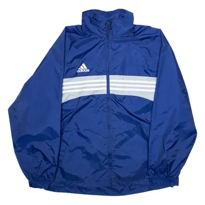 ADIDAS Mens Track Jacket Blue Nylon L