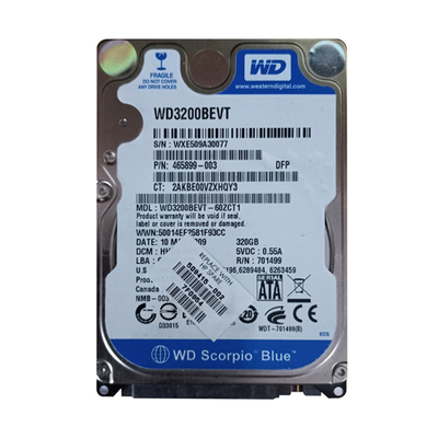 509415-002 HP 320GB 5400RPM SATA 3Gb/s 8MB Cache 2.5-inch Hard Drive