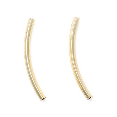 Rack Plating Brass Tube Beads